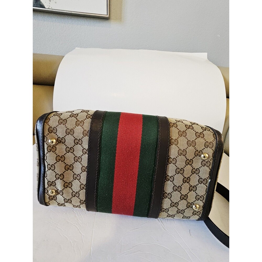 Authentic Gucci Medium Canvas GG Crossbody Bag - Picture 7 of 16